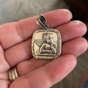 Sterling Silver Cherub Angel Pendant